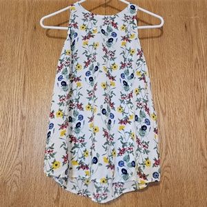 Old Navy Floral Tank, keyhole back, size medium
